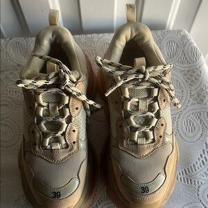 Balenciaga Cream and White Sneakers